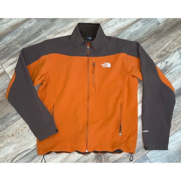 The North Face Bionic Apex Jacket Mens Small Orange Soft Shell Full Zip - Picture 1 of 7